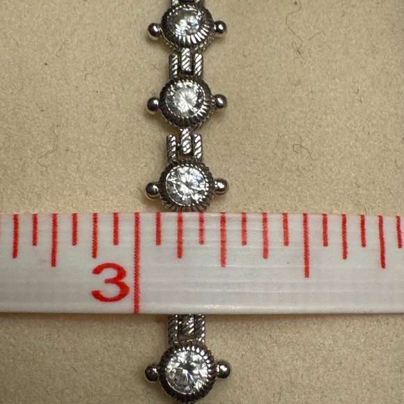 Judith Ripka Silver Bracelet with Crystal Details - Picture 6 of 9